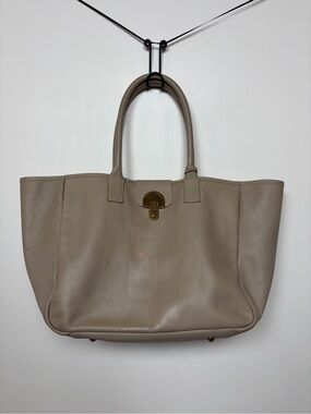 Il Bisonte Taupe Leather Tote Bag